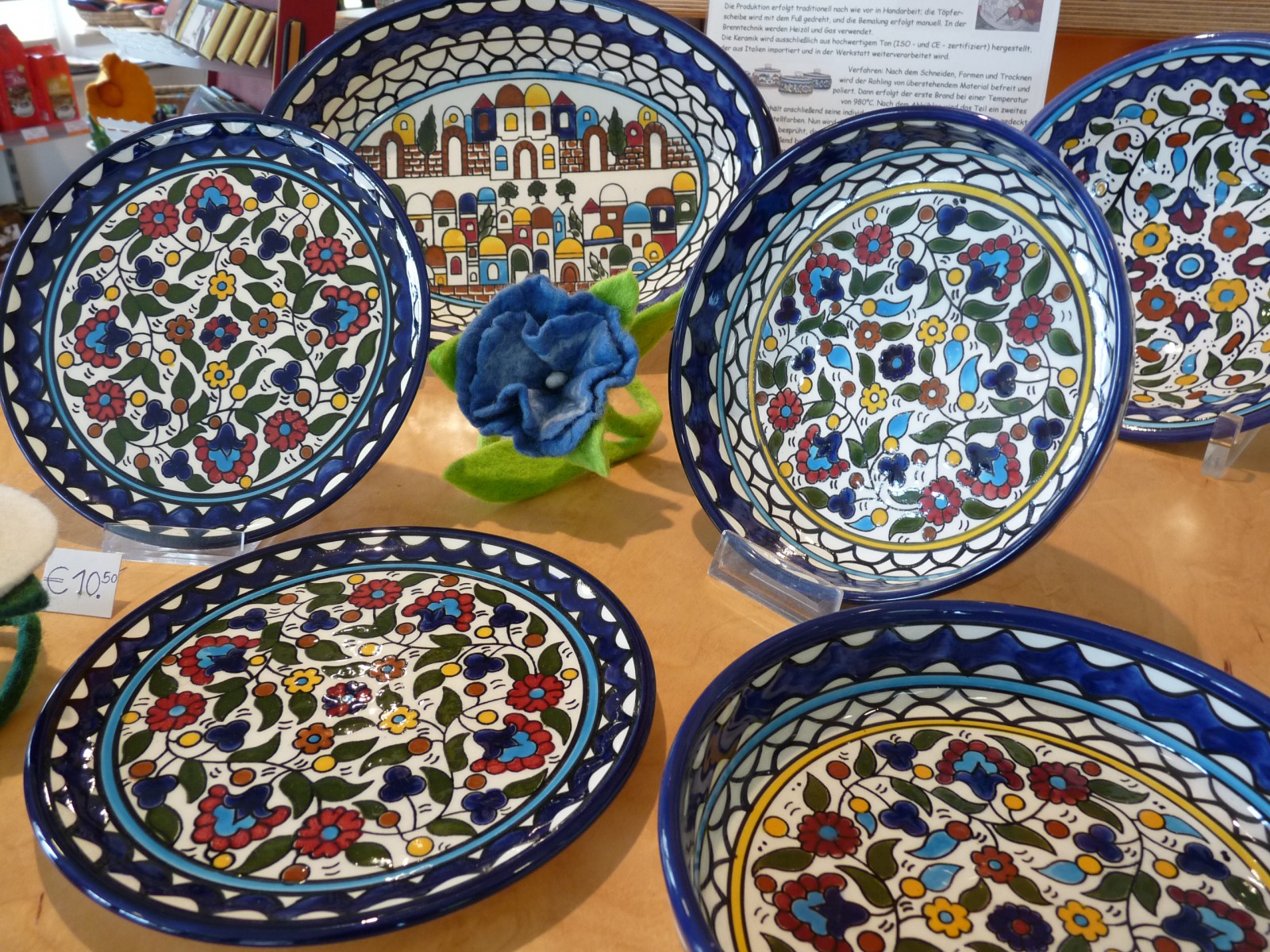 handbemalte Keramik aus Palästina 