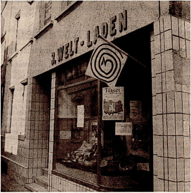 Der 3. Welt-Laden in der Baumgartenstraße Foto: isa. in: AZ 31.03.1995